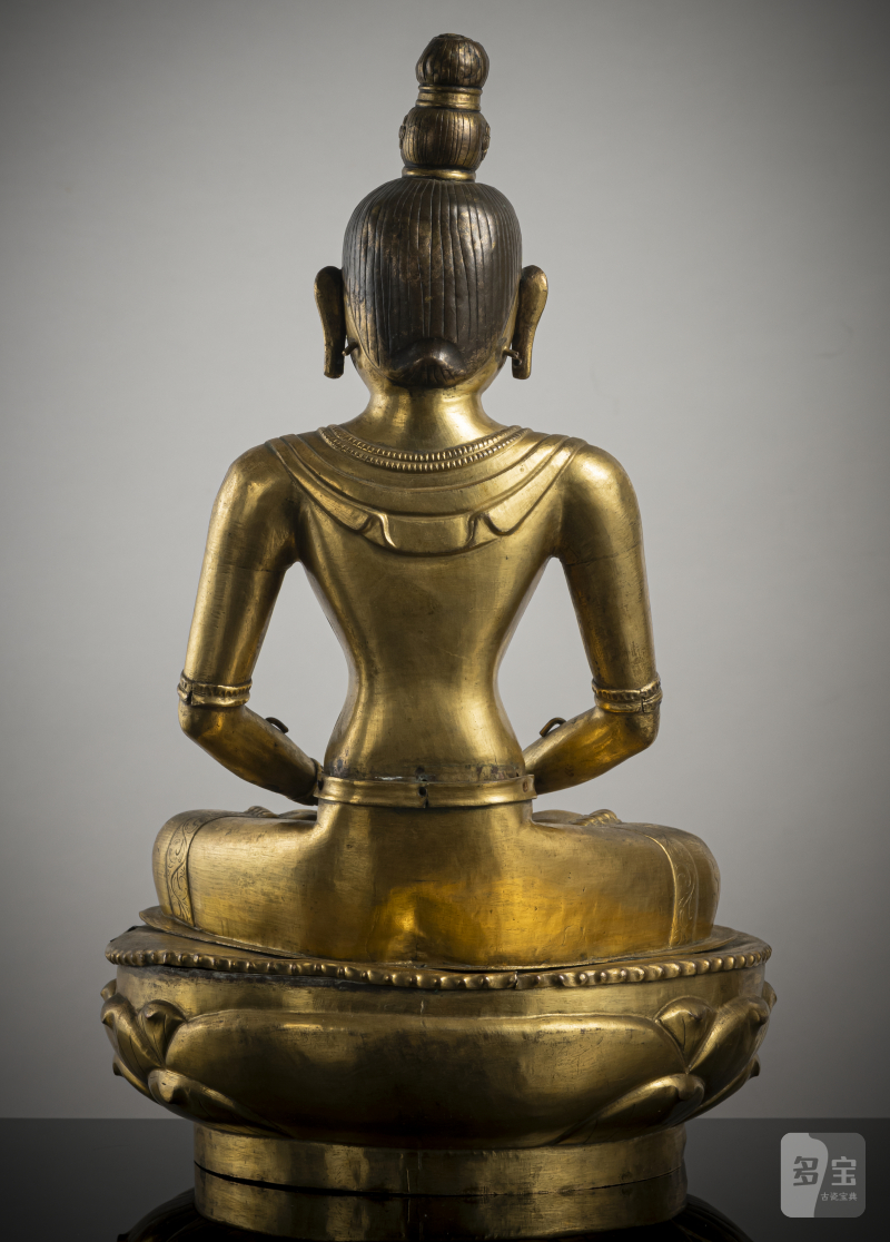 A gilt-repoussé figure of Amitayus - 图2